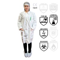 Bata Superior Visitas desechable Prot. Química